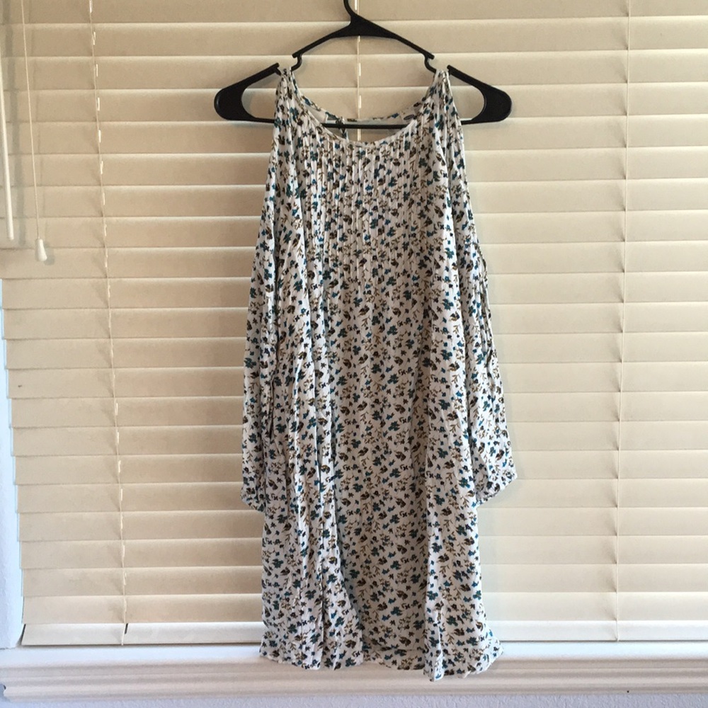 Cold shoulder floral dress